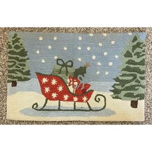 Francesca Collection Christmas Sleigh Rug 20x32 in